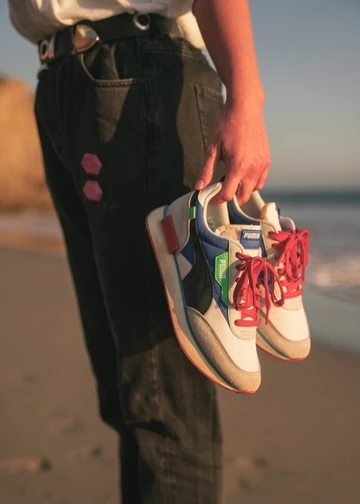 With the Puma Future Rider in Malibu