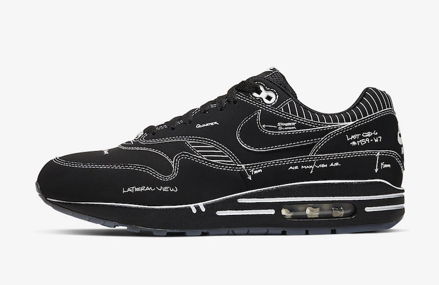 Nike Air Max 1 Sketch Black Dead Stock