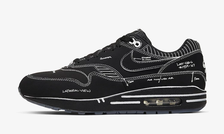 Nike Air Max 1 Sketch Black CJ4286 001 Dead Stock