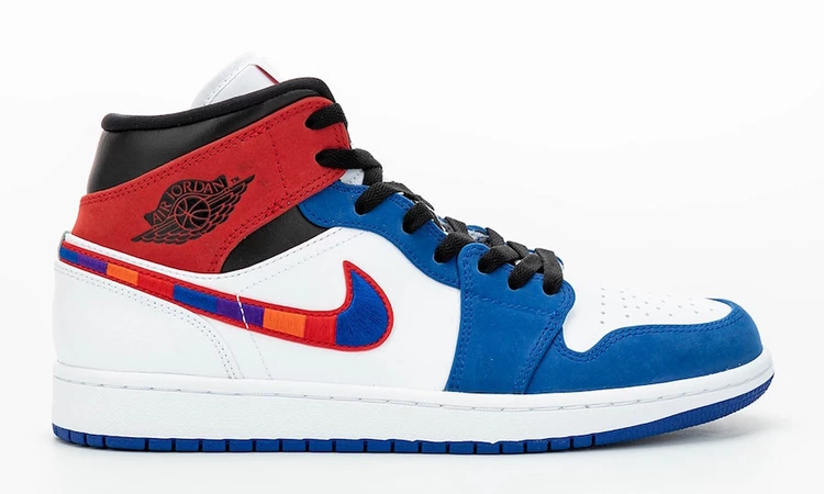 Nike Air Jordan 1 Mid Multicolor Swoosh Dead Stock