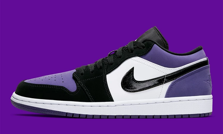 Nike Air Jordan 1 Low Court Purple Toe Dead Stock