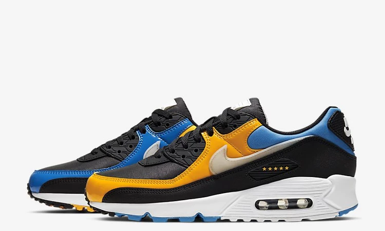 Nike air max 90 blue and yellow hotsell