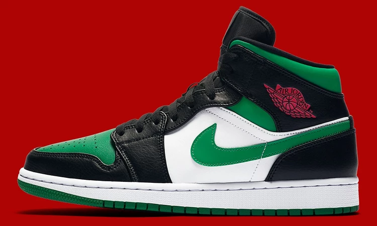 Nike Air Jordan 1 Mid Green Toe