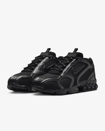 Nike Air Zoom Spiridon Cage 2 Triple Black schräg frontal