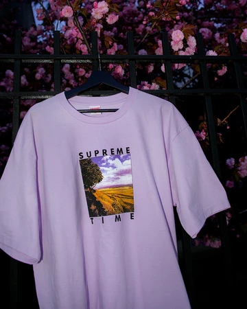 Supreme Spring Tees 2020 - Supreme Time Lavender