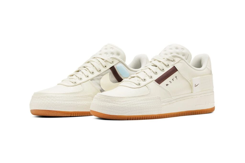 Nike Air Force 1 Low Type White Gum CJ1281 100 Dead Stock
