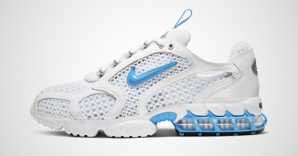 air zoom spiridon cage 2 white university blue