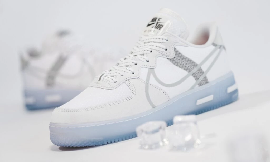 Nike air force 1 react white ice hotsell