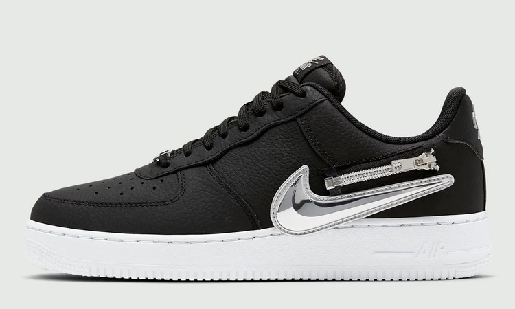 Nike Air Force 1 Black Zip Swoosh