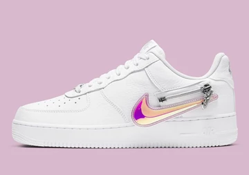 Nike Air Force 1 White Zip Swoosh