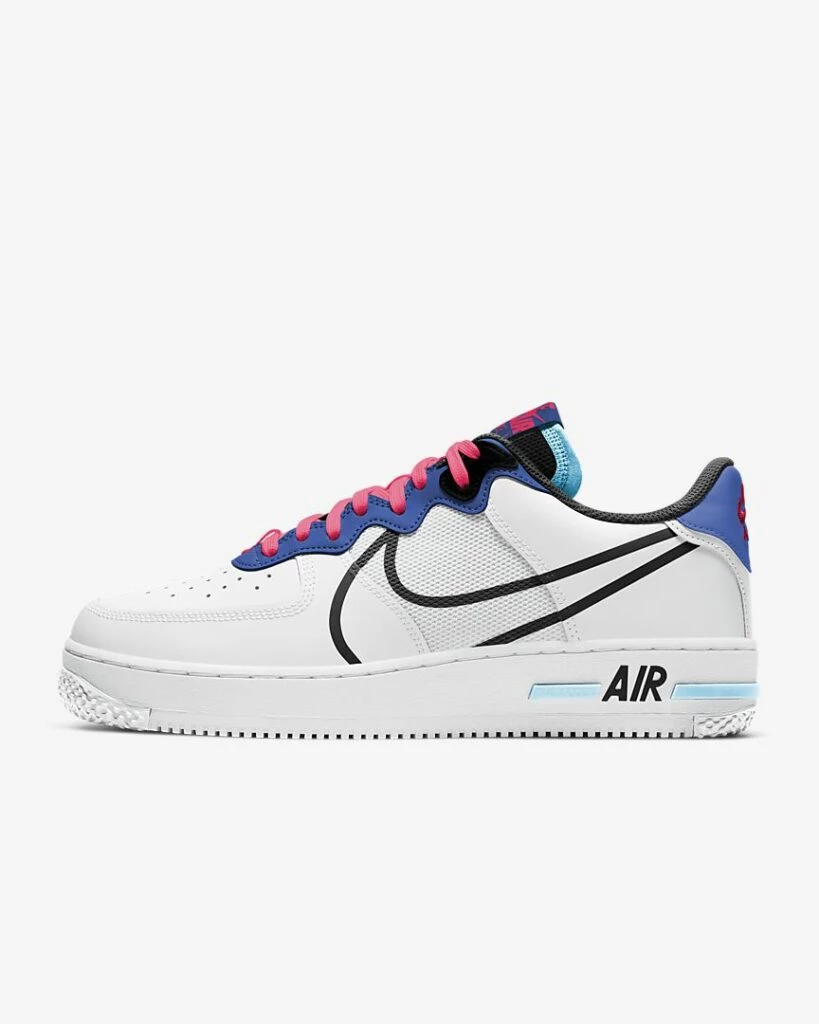 Nike Air Force 1 React Laser Crimson CT1020 102 Dead Stock