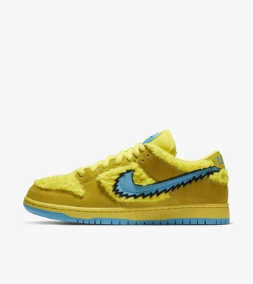 Grateful Dead x Nike SB Dunk Opti Yellow