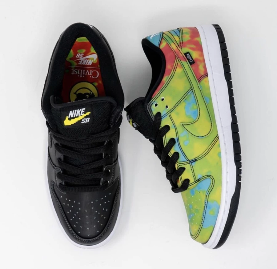 Nike SB Dunk Low Civilist Shoes Mens Size 10 Multicolor Tie Dye CZ5123-001 Civilist Nike SB Dunk Low Thermography CZ5123-001 Release  main image 2