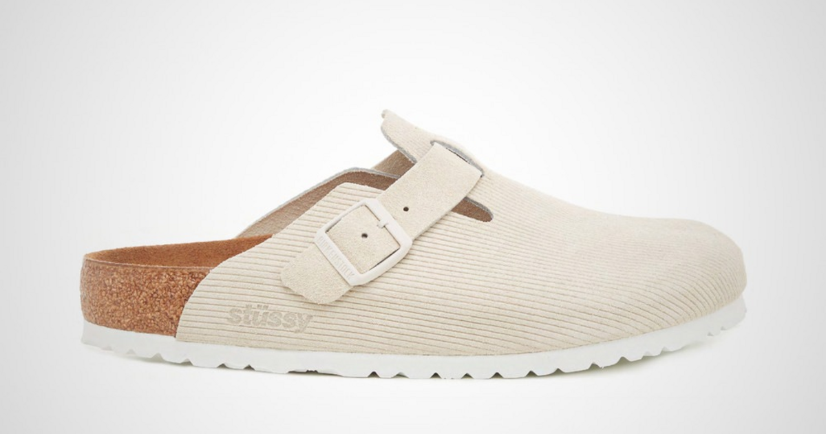 Birkenstock x Stüssy Boston Curdoroy Bone 1019742 | Dead Stock