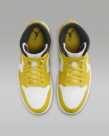 Jordan 1 Mid Vivid Sulfur von oben