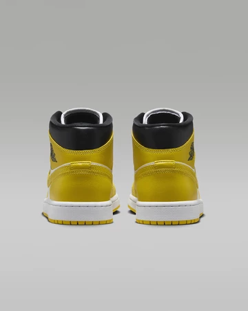 Jordan 1 Mid Vivid Sulfur  von hinten