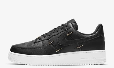 Nike Air Force 1 Black Metallic Swoosh