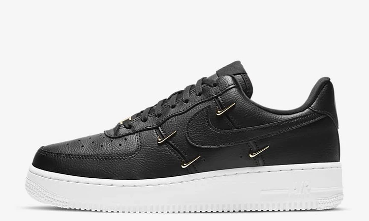 Nike Air Force 1 Black Metallic Swoosh