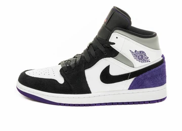 Nike Air Jordan 1 Mid Purple Heel
