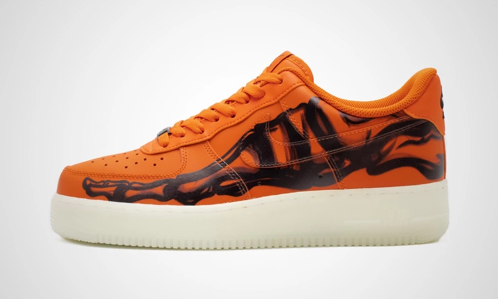 Nike Air Force 1 Orange Skeleton Dead Stock