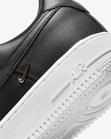 Nike Air Force 1 Black Metallic Swoosh