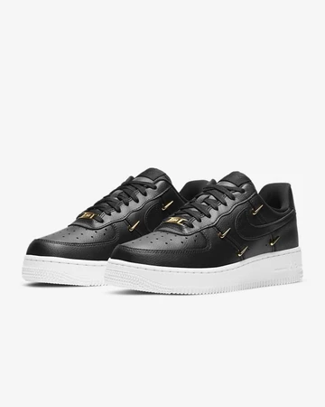 Nike Air Force 1 Black Metallic Swoosh