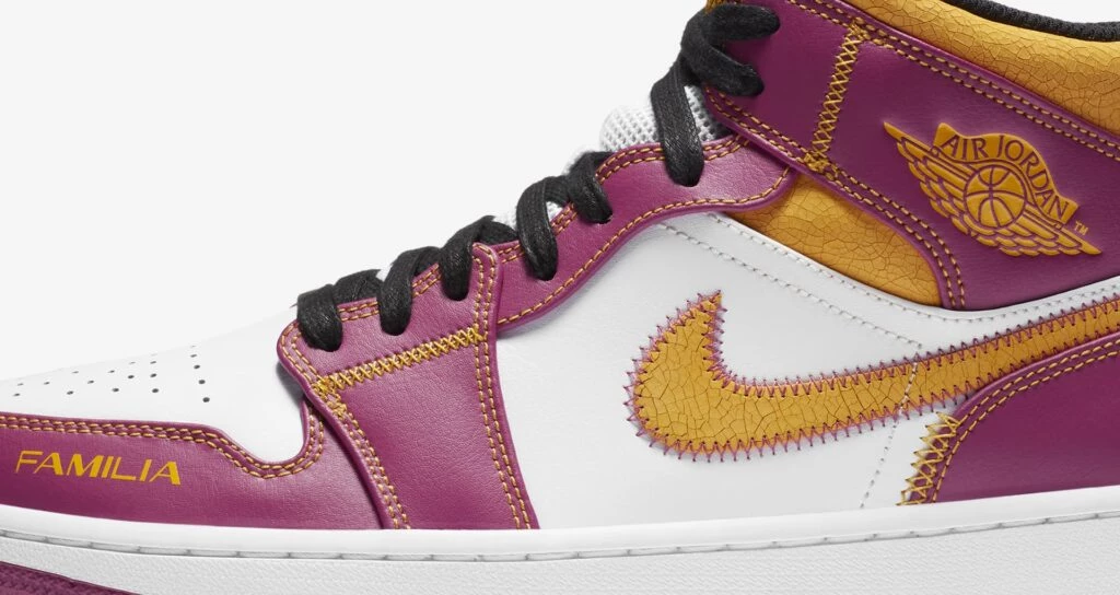 Familia Jordan Yellow And Pink Jordan Mid Familia DC0350-100 Dead