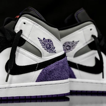 Jordan 1 Mid Purple Heel