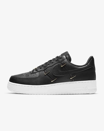 Nike Air Force 1 Black Metallic Swoosh
