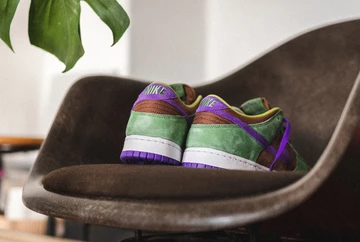 Nike Dunk Low Veneer Lokkbook auf einem Stuhl von Hinten