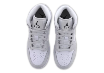 Jordan 1 Mid White Camo Swoosh GS