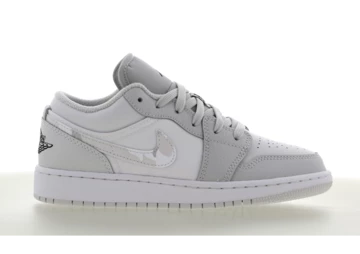 Nike Air Jordan 1 Low White Camo Swoosh GS