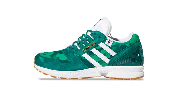 Bape x Undefeated x adidas ZX 8000 Green Dead Stock