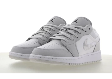 Nike Air Jordan 1 Low White Camo Swoosh GS