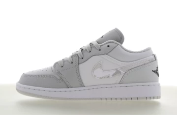 Nike Air Jordan 1 Low White Camo Swoosh GS