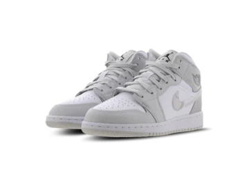 Nike Air Jordan 1 Mid White Camo Swoosh GS