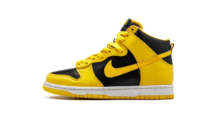 Black and yellow high top nikes on sale