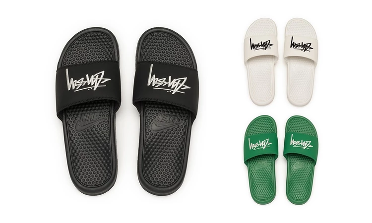 Stüssy x Nike Benassi Slides