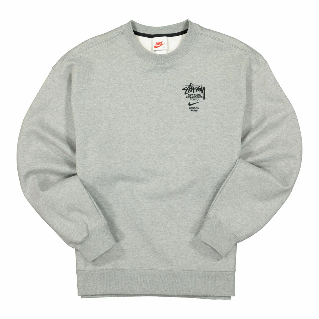 Stussy X Nike Fleece Crew neck Sweatshirt Black FW23 L | eBay