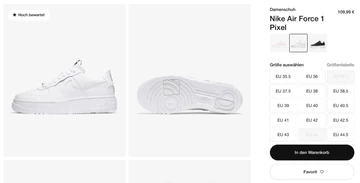 Air Force 1 Pixel White - All Sizes