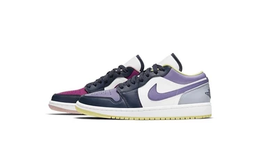Jordan 1 Low Mismatched Purple Magenta