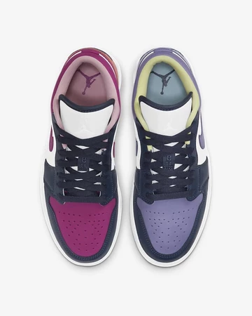 Jordan 1 Low Mismatched Purple Magenta DJ4342-400