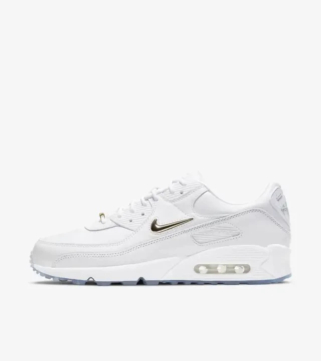 Nike air max 90 branco e dourado best sale