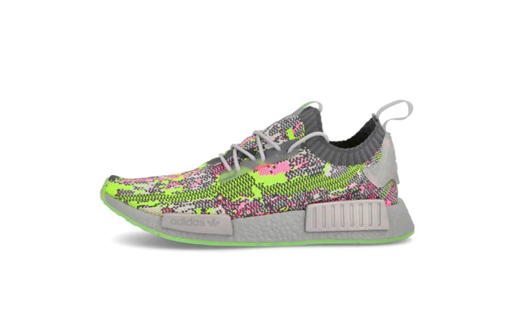 Adidas nmd grey with pink best sale