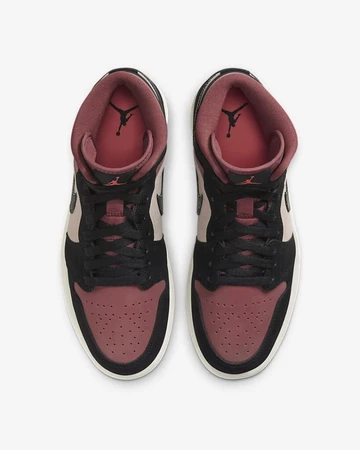Jordan 1 Mid Burgundy Dusty Pink