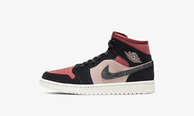 Jordan 1 Mid Burgundy Dusty Pink