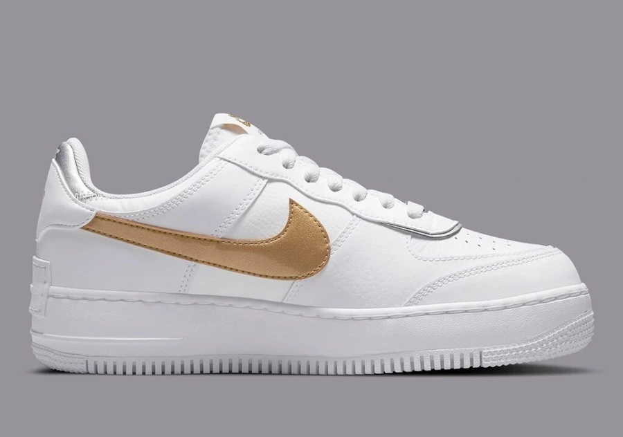 Air Force Shadow Gold Swoosh DM3064-100 Dead Stock