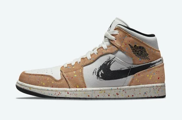 Jordan 1 Mid Paint Splatter Brushstroke