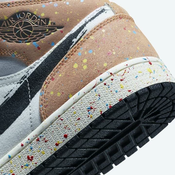 Jordan 1 Mid Paint Splatter Brushstroke