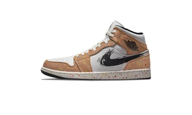 Jordan 1 Mid Paint Splatter Brushstroke